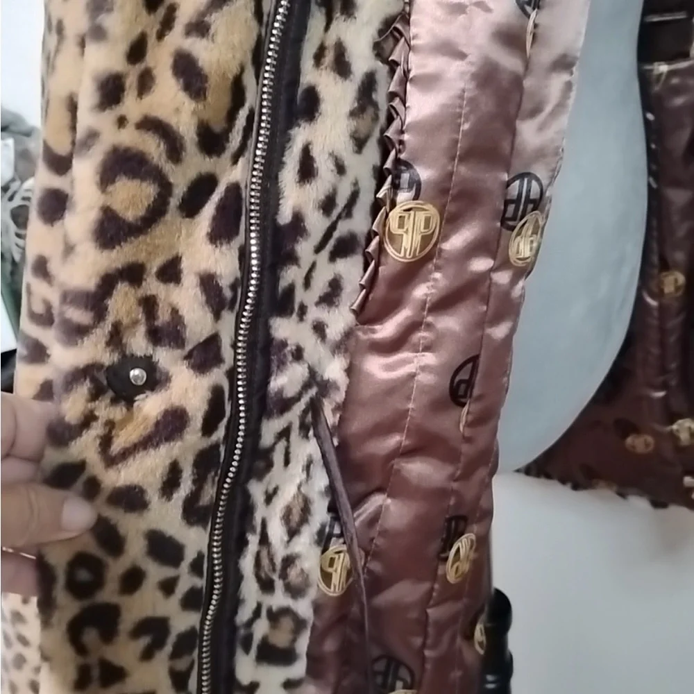 Dennis Basso Animal Print Teddy Jacket - Picture 13 of 13